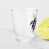 Flugtauben Schnapsglas (Links)