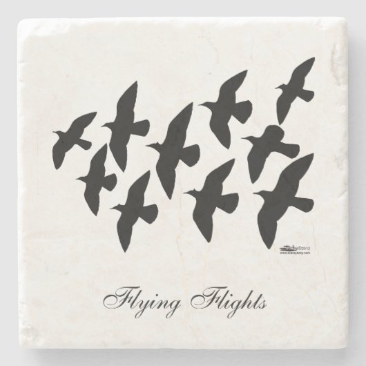 Flugtauben Steinuntersetzer (Vorderseite)