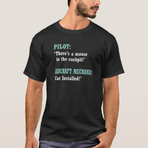 Flugtechniker A Kat Installiert Flugzeugmechanike T-Shirt