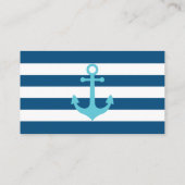 Flugticket, Ahoy, nautisch, Marine, Aquamarin Begleitkarte (Rückseite)