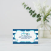 Flugticket, Ahoy, nautisch, Marine, Aquamarin Begleitkarte (Stehend Vorderseite)