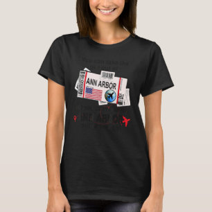 Flugticket Ann Arbor Mädchen aus Ann Arbor Board T-Shirt