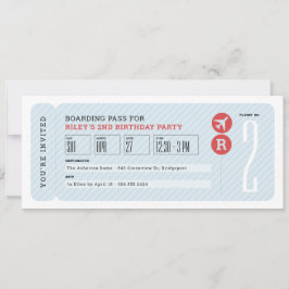 Flugticket Boarding Pass Kindergeburtstag Party Einladung