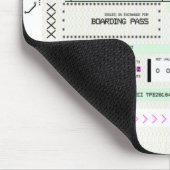 Flugticket für den Boarding-Pass Mousepad (Ecke)