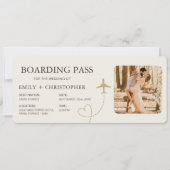 Flugticket Hochzeit Bordkarte  (Vorderseite)