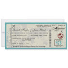 Flugticket-Hochzeits-Einladung FREIGESETZT