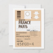 Flugticket Paris france (Rückseite)