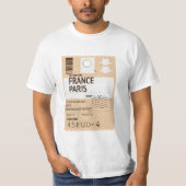 Flugticket Paris france T-Shirt (Vorderseite)