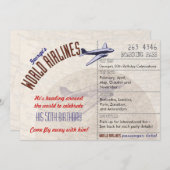 Flugticket Party Einladung MultiDates - CUSTOM (Vorne/Hinten)