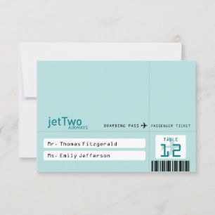 Flugticket reservierter Sitzplatz Karte