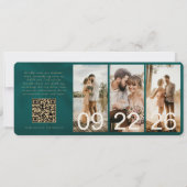 Flugticket Ziel Boarding Pass QR Code (Rückseite)