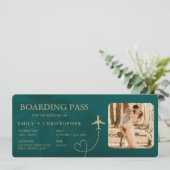 Flugticket Ziel Boarding Pass QR Code (Stehend Vorderseite)