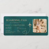 Flugticket Ziel Boarding Pass QR Code (Vorderseite)