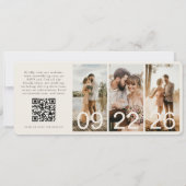 Flugticket Zielort Hochzeits Boarding Pass  (Rückseite)