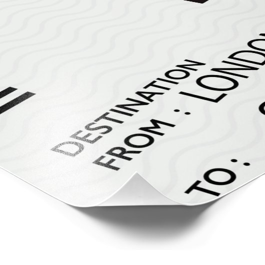 Flugtickets Fotodruck (Ecke)