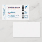 Flugtickets im Stil von Reisen Agent Visitenkarte (Vorne/Hinten)