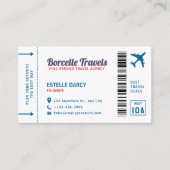 Flugtickets im Stil von Reisen Agent Visitenkarte (Vorderseite)