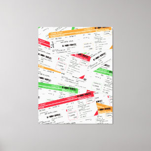 Flugtickets Leinwanddruck