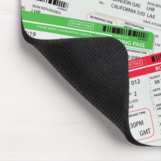 Flugtickets Mousepad (Ecke)