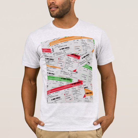 Flugtickets T-Shirt (Vorderseite)