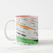 Flugtickets Zweifarbige Tasse (Links)