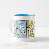 Flugverkehr-Chaos-Luftfahrt-Spaß-Tasse Zweifarbige Tasse (Vorderseite Links)