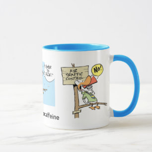 Flugverkehr-Kontrollen-Cartoon-Kaffee-Tasse Tasse