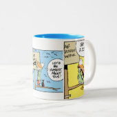 Flugverkehr-Kontrollen-Cartoon-Kaffee-Tasse Zweifarbige Tasse (VorderseiteRechts)