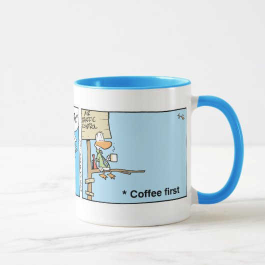 Flugverkehr-Kontrollen-Kaffee-Cartoon Tasse (Rechts)