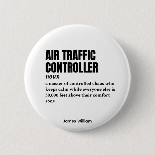 Flugverkehrsleiter - Clever Definition Button (Vorderseite)