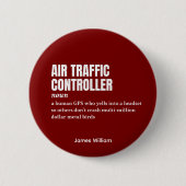 Flugverkehrsleiter - Funny Definition Button (Vorderseite)