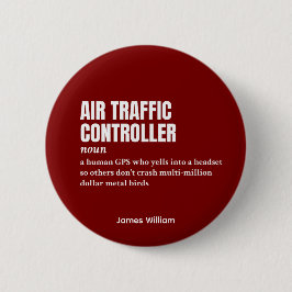 Flugverkehrsleiter - Funny Definition Button