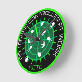 Flugverkehrsleiter Runde Wanduhr (Winkel)