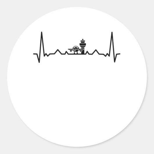 Flugverkehrsleiter Runder Aufkleber (Vorderseite)