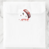 Flugzeit Quadratischer Aufkleber (Tasche)