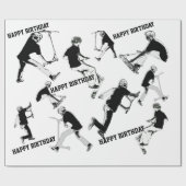 Flugzeit!- Scooter-Spaß Geschenkpapier (Flach)