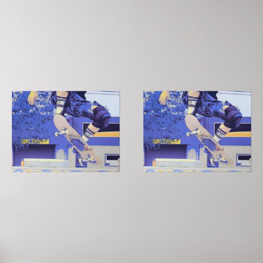 Flugzeit - Skateboarder Bilderwand Sets (Vorderseite)