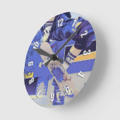 Flugzeit - Skateboarder Runde Wanduhr (Winkel)