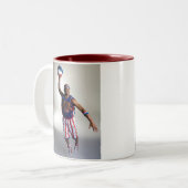 Flugzeitsprung Zweifarbige Tasse (Vorderseite Links)