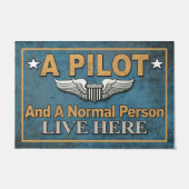 Flugzeug ab Tür, Geschenk für den Piloten Fußmatte (Vorderseite)