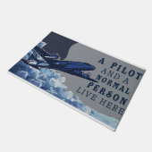 Flugzeug ab Tür, Geschenk für den Piloten Fußmatte (Schrägansicht)