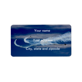 Flugzeug Adressaufkleber