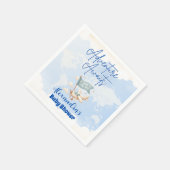Flugzeug Adventure erwartet Baby Shower Serviette (Ecke)