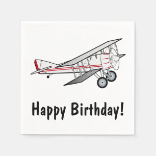 Flugzeug-alles Gute zum Geburtstag Serviette