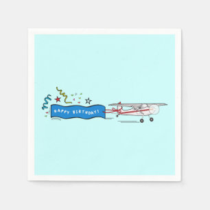 Flugzeug-alles Gute zum Geburtstag Serviette