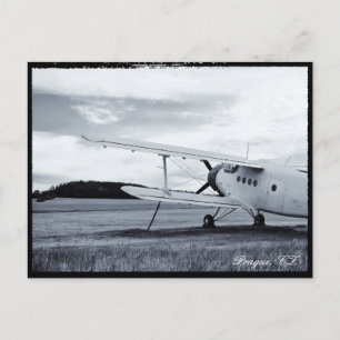 Flugzeug, Alte Schule Fliegen, Prag Vintag Tschech Postkarte