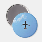 Flugzeug am Himmel Magnet (Vorderseite/Rückseite)