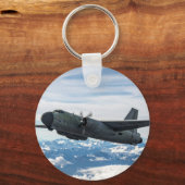 Flugzeug am Himmel Schlüsselanhänger (Vorderseite)