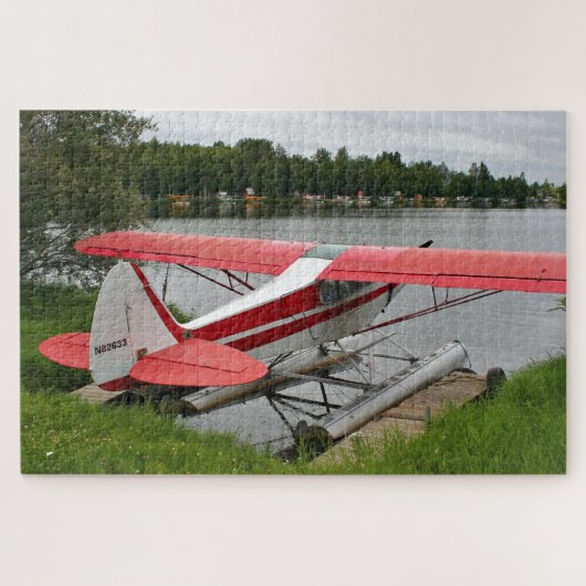 Flugzeug angedockt, Lake Hood, Alaska Puzzle (Horizontal)