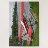 Flugzeug angedockt, Lake Hood, Alaska Puzzle (Vertikal)